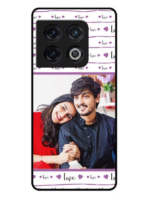 Custom OnePlus 10 Pro 5G Custom Glass Mobile Case - Couples Heart Design