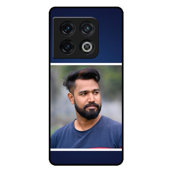 OnePlus 10 Pro 5G Personalized Glass Phone Case - Simple Royal Blue Design OnePlus 10 Pro 5G Personalized Glass Phone Case - Simple Royal Blue Design