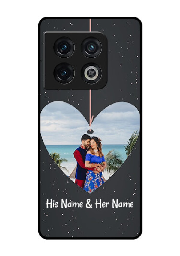 OnePlus 10 Pro 5G Custom Glass Phone Case - Hanging Heart Design
