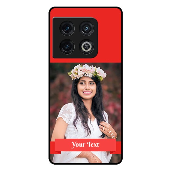 OnePlus 10 Pro 5G Custom Glass Phone Case - Simple Red Color Design OnePlus 10 Pro 5G Custom Glass Phone Case - Simple Red Color Design