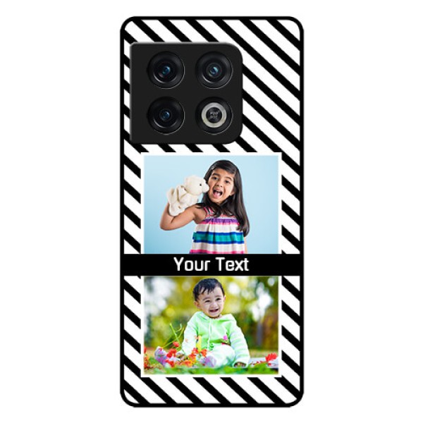 OnePlus 10 Pro 5G Photo Printing on Glass Case - Black And White Stripes Design OnePlus 10 Pro 5G Photo Printing on Glass Case - Black And White Stripes Design