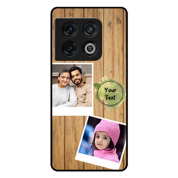 OnePlus 10 Pro 5G Custom Glass Phone Case - Wooden Texture Design