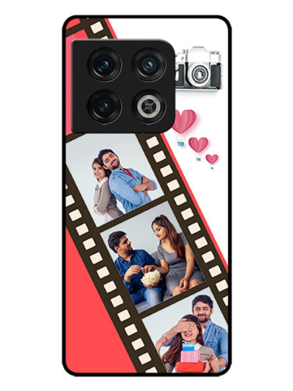 Custom OnePlus 10 Pro 5G Personalized Glass Phone Case - 3 Image Holder with Film Reel