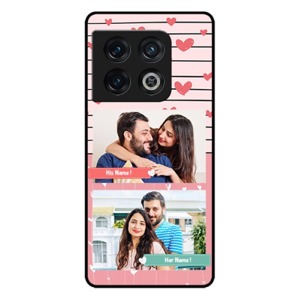 OnePlus 10 Pro 5G Custom Glass Mobile Case - Photo with Heart Design OnePlus 10 Pro 5G Custom Glass Mobile Case - Photo with Heart Design