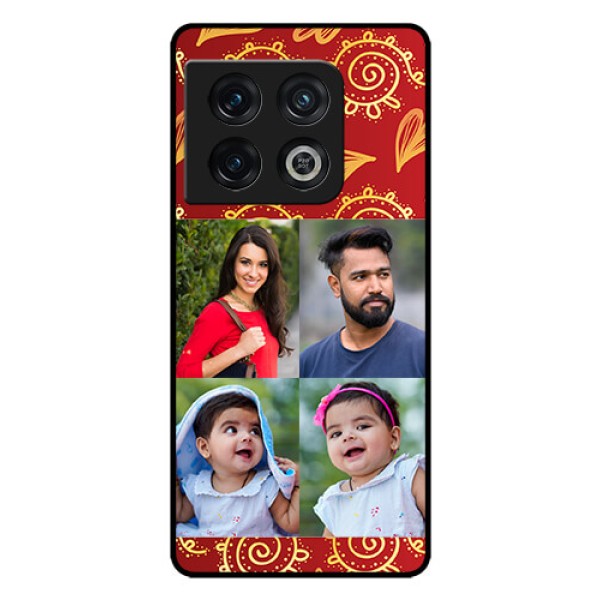 OnePlus 10 Pro 5G Photo Printing on Glass Case - 4 Image Traditional Design