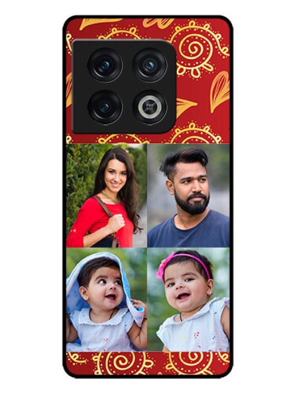 Custom OnePlus 10 Pro 5G Photo Printing on Glass Case - 4 Image Traditional Design