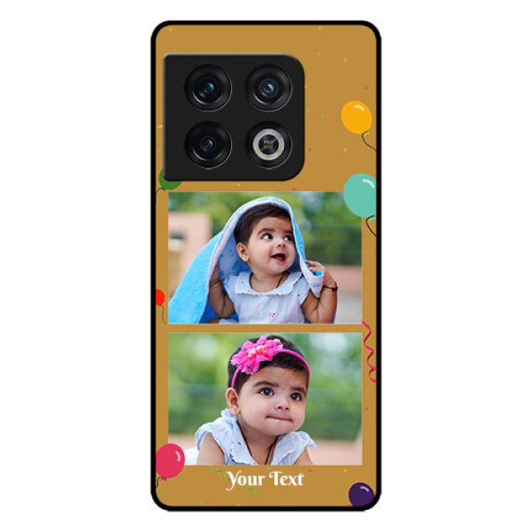 OnePlus 10 Pro 5G Personalized Glass Phone Case - Image Holder with Birthday Celebrations Design OnePlus 10 Pro 5G Personalized Glass Phone Case - Image Holder with Birthday Celebrations Design