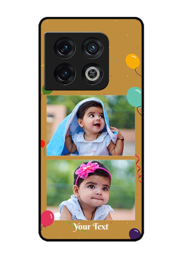 OnePlus 10 Pro 5G Personalized Glass Phone Case - Image Holder with Birthday Celebrations Design