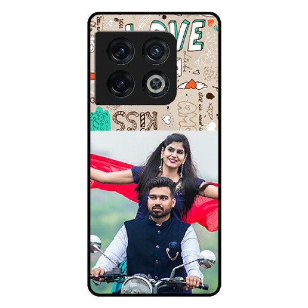 OnePlus 10 Pro 5G Custom Glass Phone Case - Love Doodle Pattern