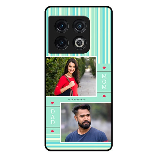OnePlus 10 Pro 5G Custom Glass Phone Case - Mom & Dad Pic Design