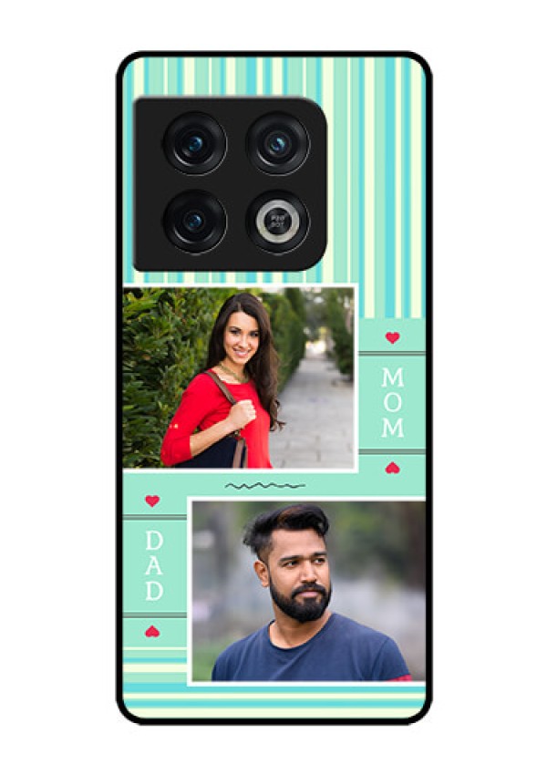 OnePlus 10 Pro 5G Custom Glass Phone Case - Mom & Dad Pic Design