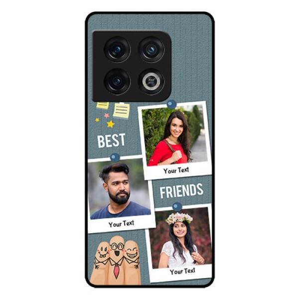 OnePlus 10 Pro 5G Personalized Glass Phone Case - Sticky Frames and Friendship Design OnePlus 10 Pro 5G Personalized Glass Phone Case - Sticky Frames and Friendship Design