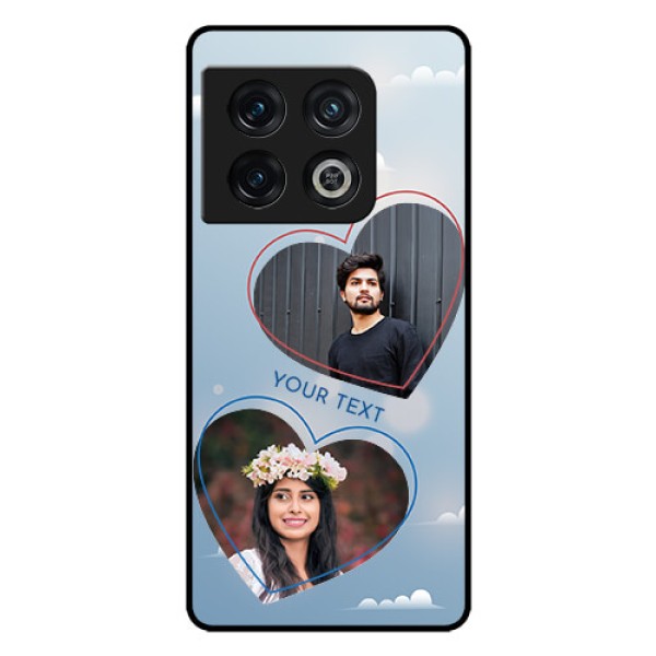 OnePlus 10 Pro 5G Custom Glass Mobile Case - Blue Color Couple Design OnePlus 10 Pro 5G Custom Glass Mobile Case - Blue Color Couple Design