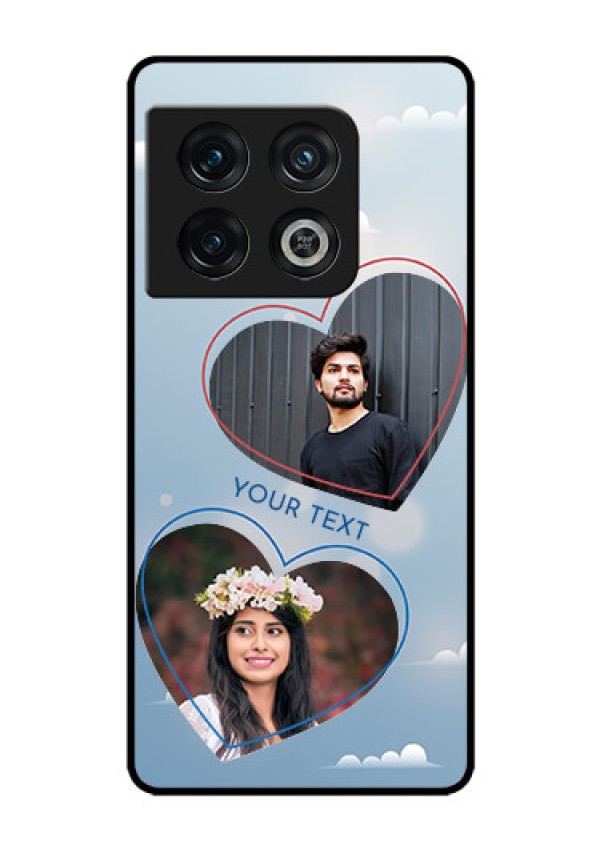 OnePlus 10 Pro 5G Custom Glass Mobile Case - Blue Color Couple Design