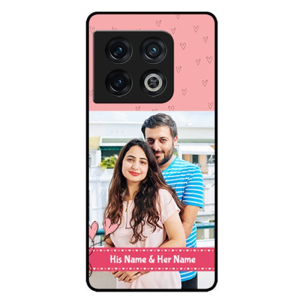 OnePlus 10 Pro 5G Personalized Glass Phone Case - Love Design Peach Color OnePlus 10 Pro 5G Personalized Glass Phone Case - Love Design Peach Color