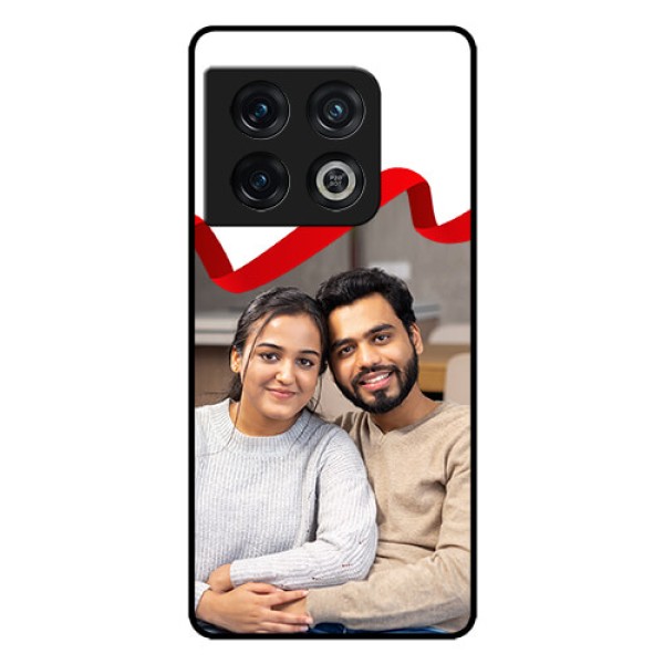 OnePlus 10 Pro 5G Photo Printing on Glass Case - Red Ribbon Frame Design