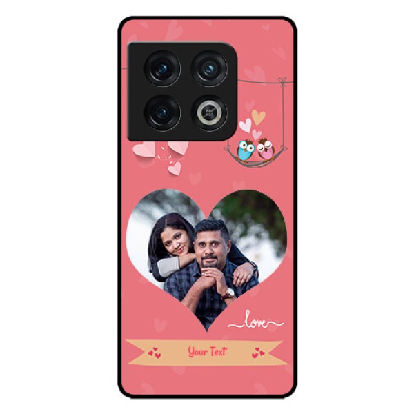 OnePlus 10 Pro 5G Personalized Glass Phone Case - Peach Color Love Design OnePlus 10 Pro 5G Personalized Glass Phone Case - Peach Color Love Design
