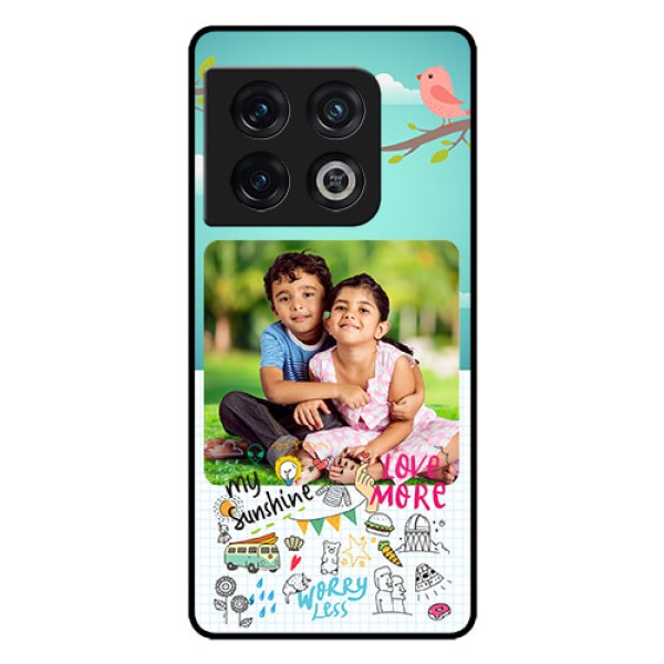 OnePlus 10 Pro 5G Photo Printing on Glass Case - Doodle love Design