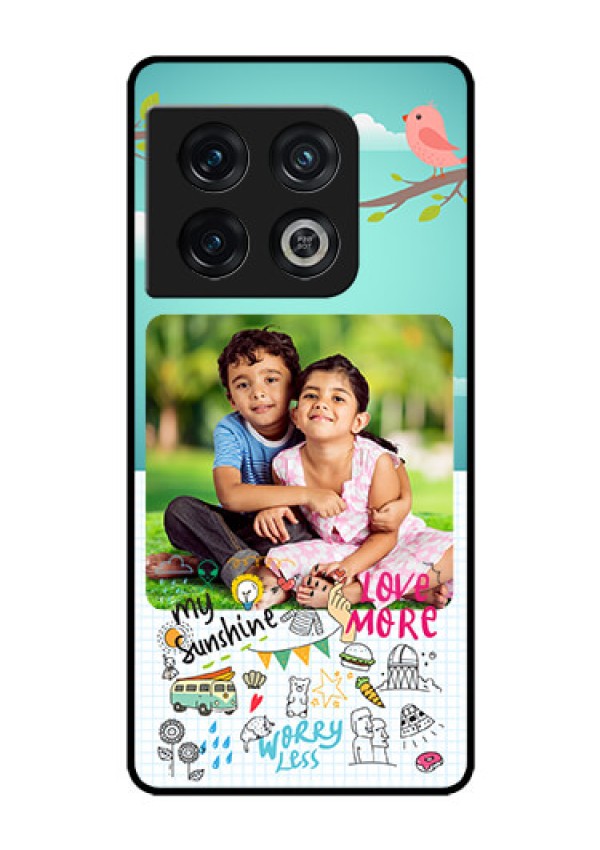 OnePlus 10 Pro 5G Photo Printing on Glass Case - Doodle love Design