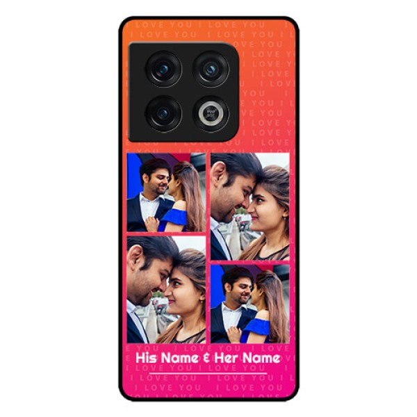 OnePlus 10 Pro 5G Custom Glass Phone Case - I Love You Pink Design OnePlus 10 Pro 5G Custom Glass Phone Case - I Love You Pink Design