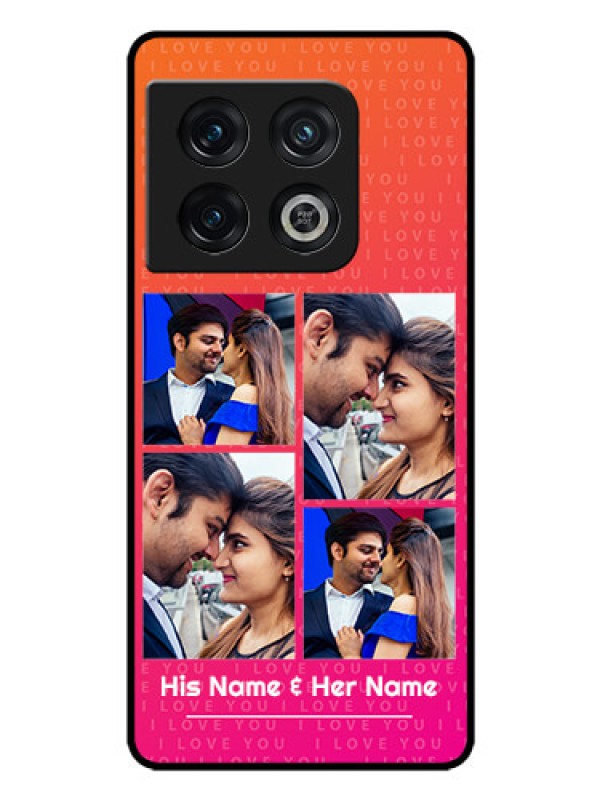 Custom OnePlus 10 Pro 5G Custom Glass Phone Case - I Love You Pink Design