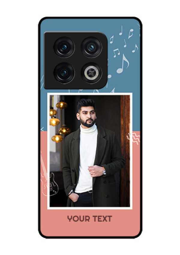 OnePlus 10 Pro 5G Photo Printing on Glass Case - with Color Musical Note Design