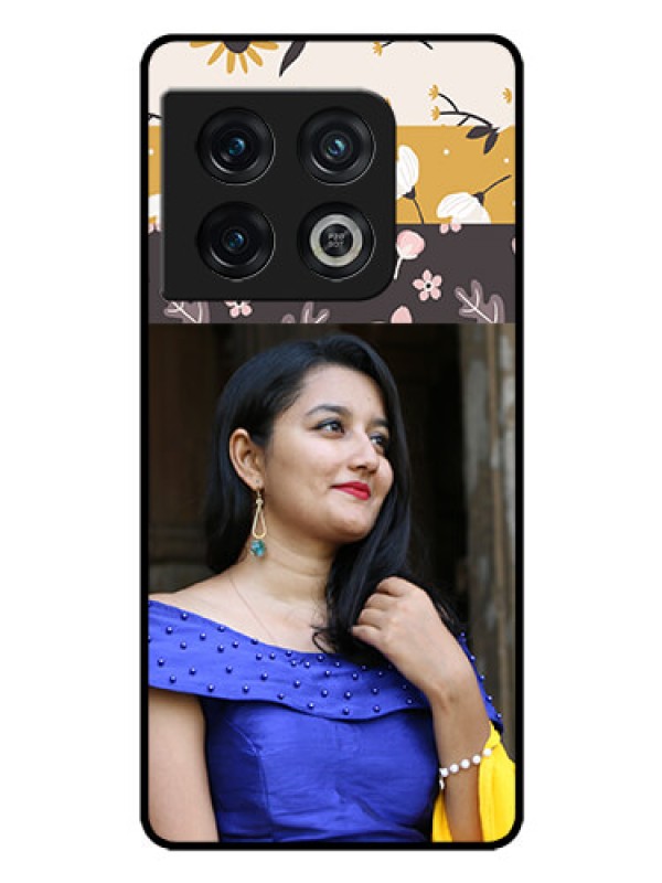 Custom OnePlus 10 Pro 5G Custom Glass Phone Case - Stylish Floral Design