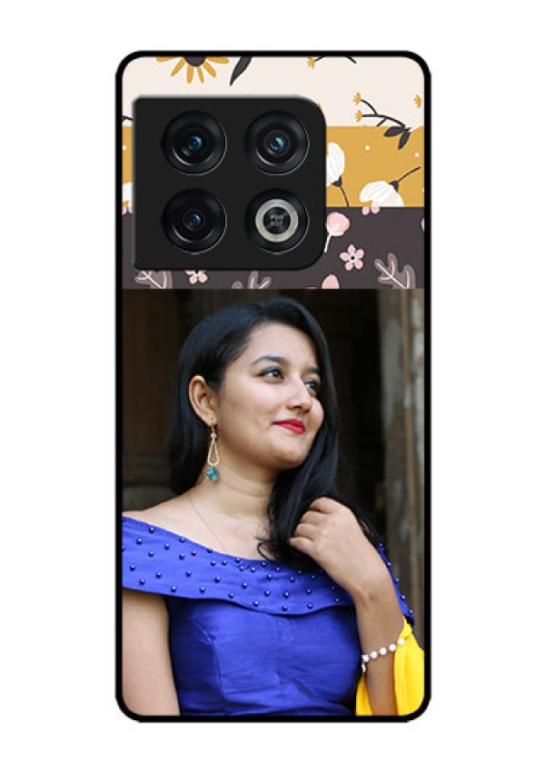 OnePlus 10 Pro 5G Custom Glass Phone Case - Stylish Floral Design