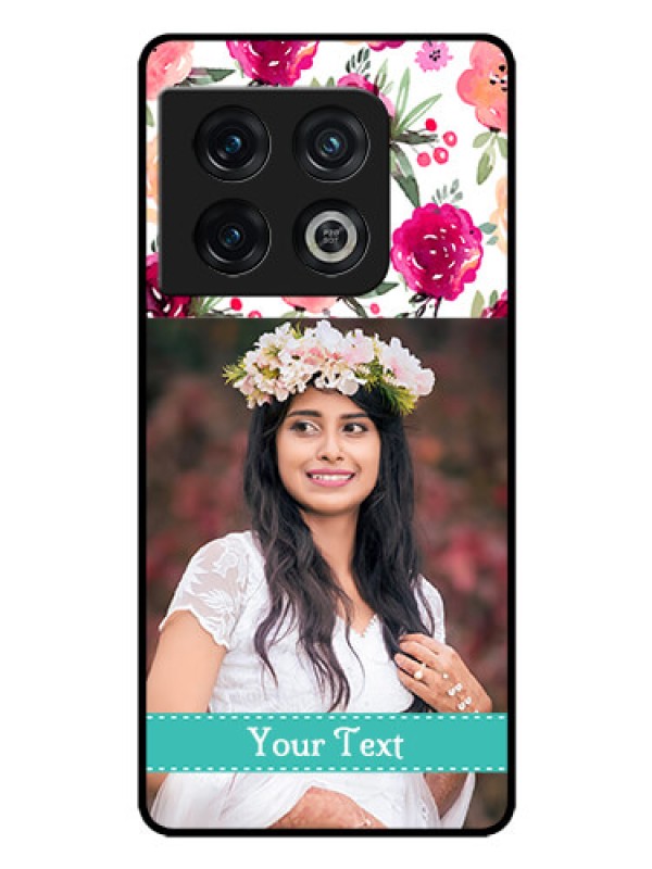 Custom OnePlus 10 Pro 5G Custom Glass Phone Case - Watercolor Floral Design