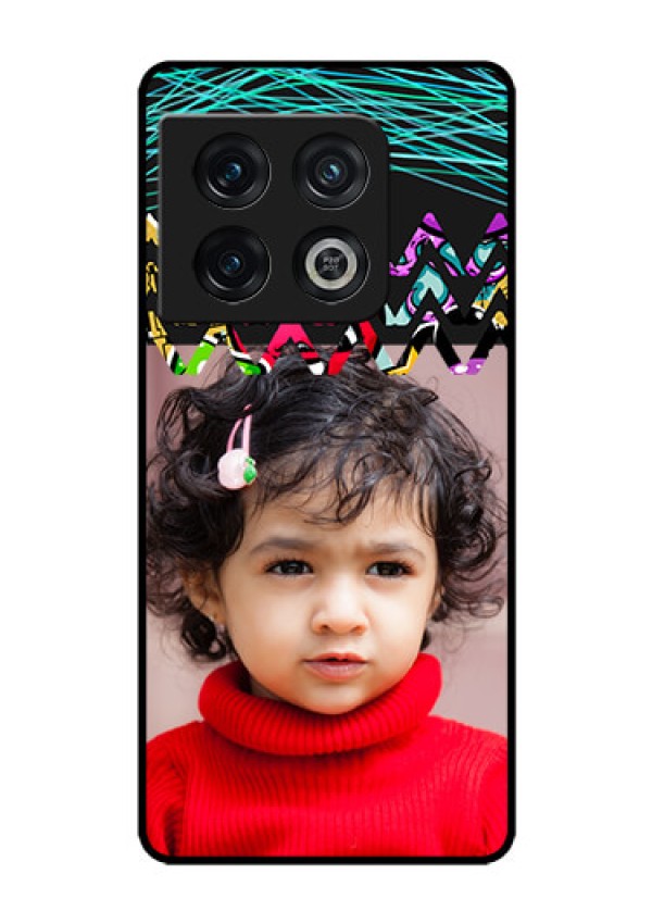 OnePlus 10 Pro 5G Personalized Glass Phone Case - Neon Abstract Design