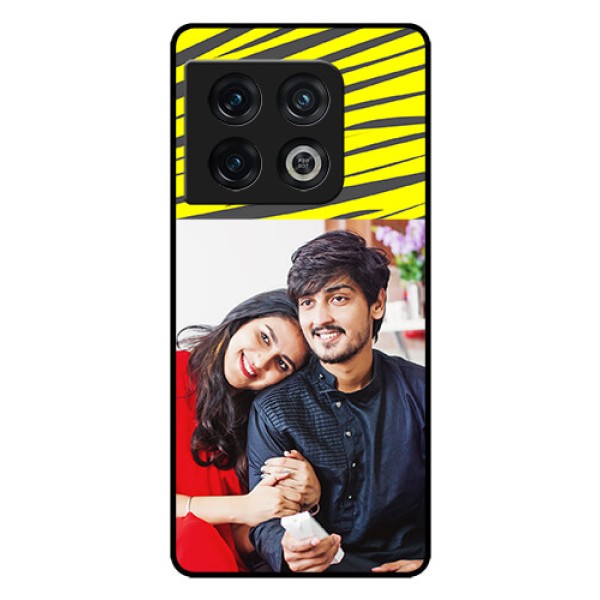 OnePlus 10 Pro 5G Photo Printing on Glass Case - Yellow Abstract Design OnePlus 10 Pro 5G Photo Printing on Glass Case - Yellow Abstract Design