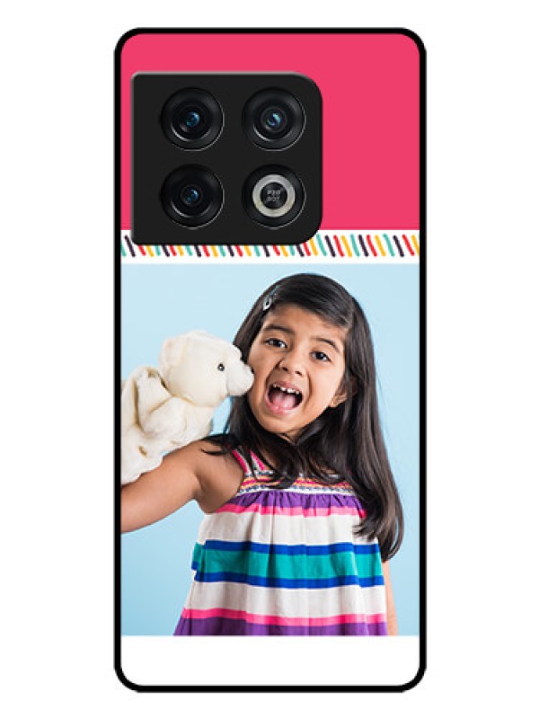 Custom OnePlus 10 Pro 5G Personalized Glass Phone Case - Line art design