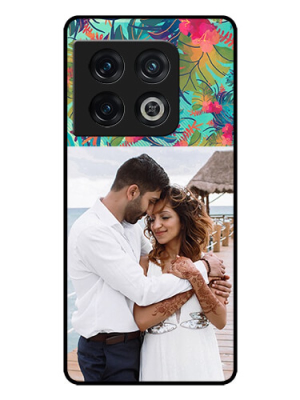 Custom OnePlus 10 Pro 5G Photo Printing on Glass Case - Watercolor Floral Design