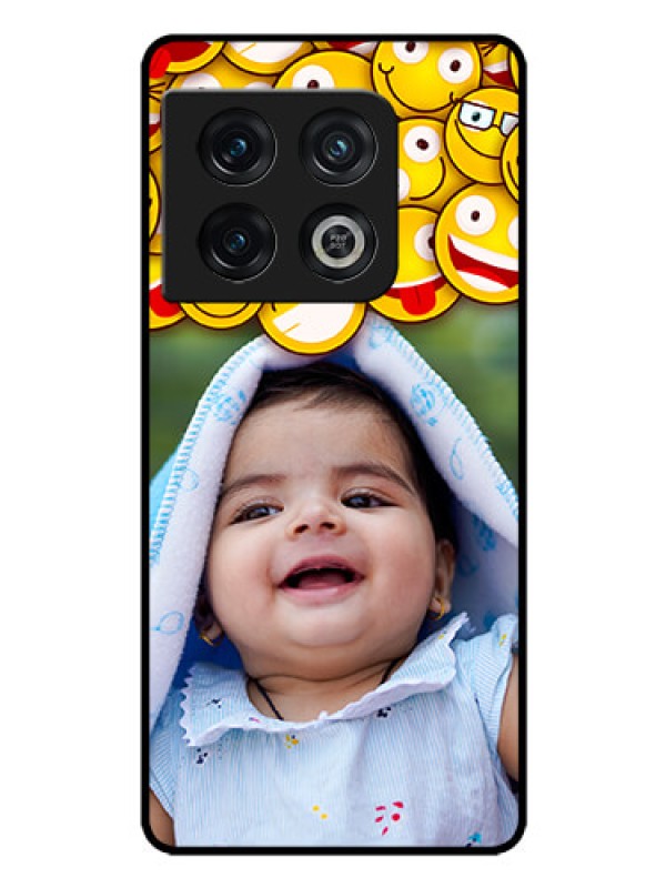Custom OnePlus 10 Pro 5G Custom Glass Mobile Case - with Smiley Emoji Design