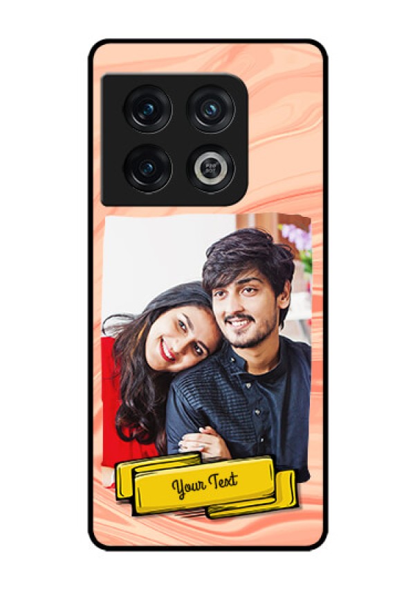 OnePlus 10 Pro 5G Personalized Glass Phone Case - Marble Texture Design
