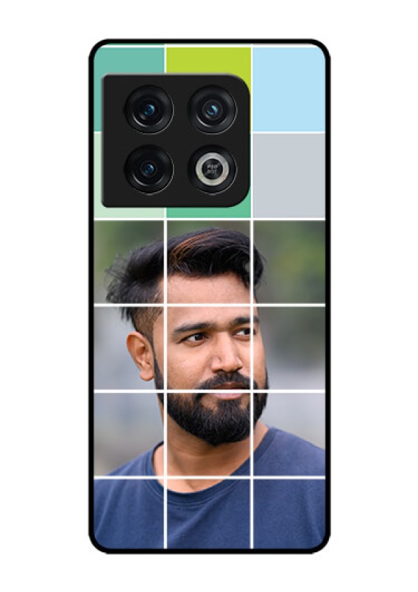 OnePlus 10 Pro 5G Photo Printing on Glass Case - with white box pattern