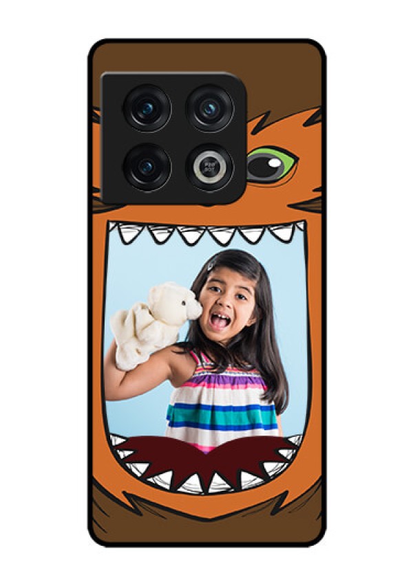 OnePlus 10 Pro 5G Photo Printing on Glass Case - Owl Monster Back Case Design