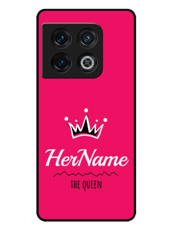 Custom OnePlus 10 Pro 5G Glass Phone Case Queen with Name