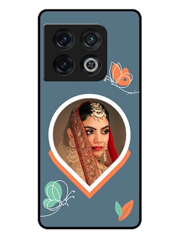 Custom OnePlus 10 Pro 5G Custom Glass Mobile Case - Droplet Butterflies Design