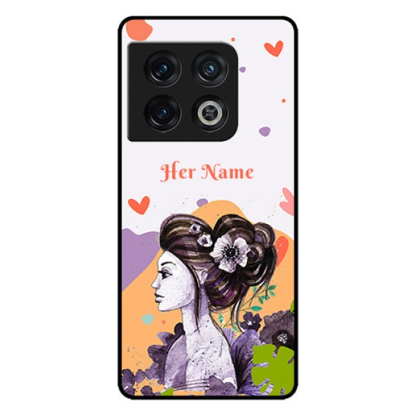 OnePlus 10 Pro 5G Personalized Glass Phone Case - Woman And Nature Design