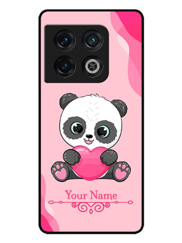 Custom OnePlus 10 Pro 5G Custom Glass Mobile Case - Cute Panda Design