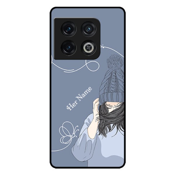 OnePlus 10 Pro 5G Custom Glass Mobile Case - Girl in winter outfit Design OnePlus 10 Pro 5G Custom Glass Mobile Case - Girl in winter outfit Design