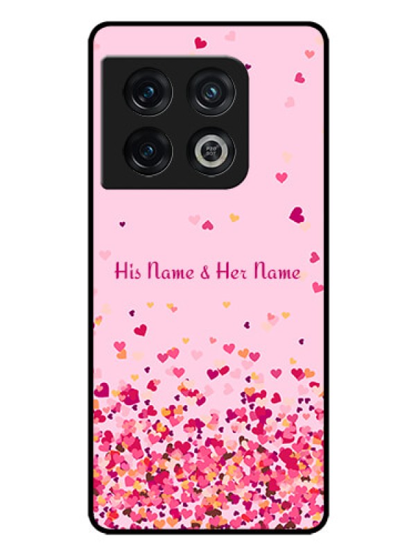 Custom OnePlus 10 Pro 5G Photo Printing on Glass Case - Floating Hearts Design