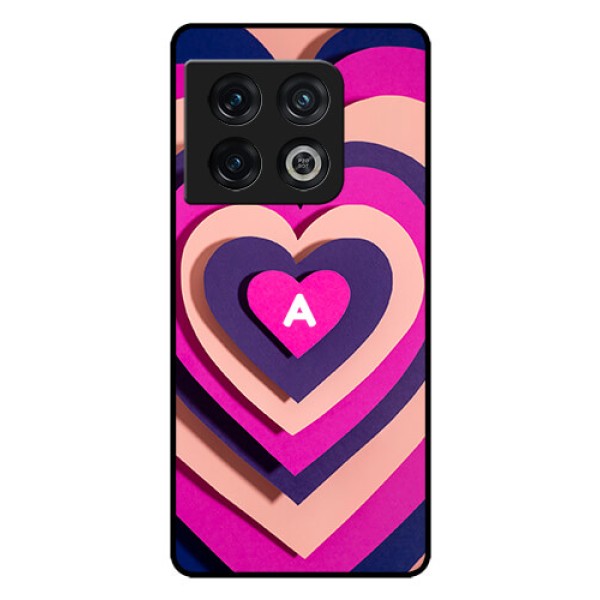 OnePlus 10 Pro 5G Custom Glass Mobile Case - Cute Heart Pattern Design