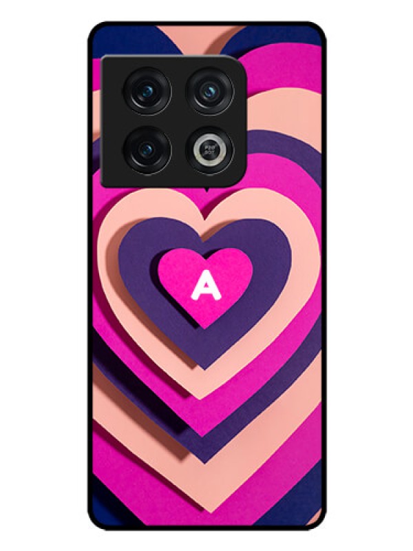 Custom OnePlus 10 Pro 5G Custom Glass Mobile Case - Cute Heart Pattern Design