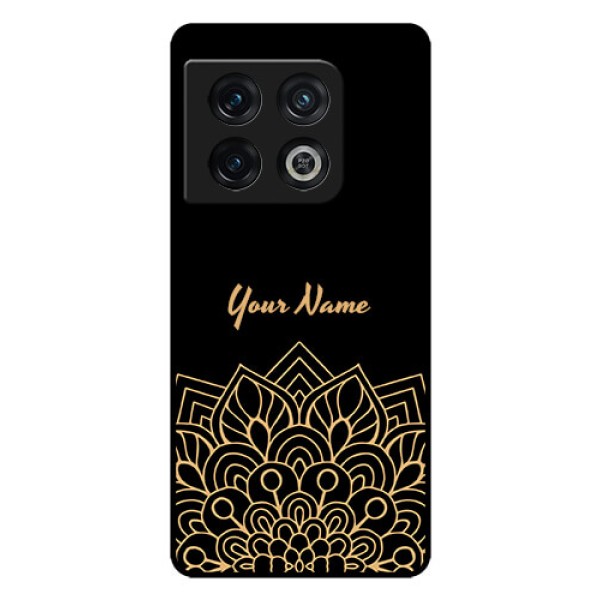 OnePlus 10 Pro 5G Custom Glass Phone Case - Golden mandala Design OnePlus 10 Pro 5G Custom Glass Phone Case - Golden mandala Design
