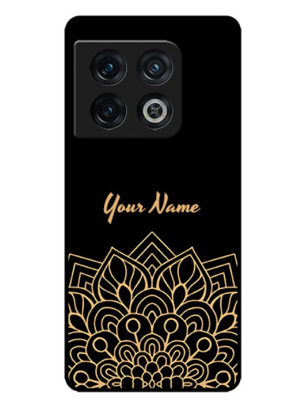 Custom OnePlus 10 Pro 5G Custom Glass Phone Case - Golden mandala Design