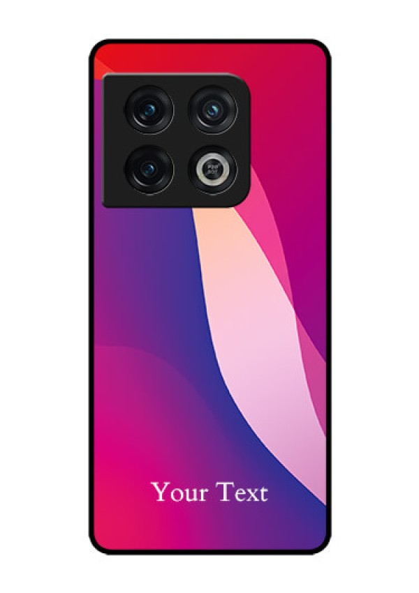 OnePlus 10 Pro 5G Personalized Glass Phone Case - Digital abstract Overlap Design