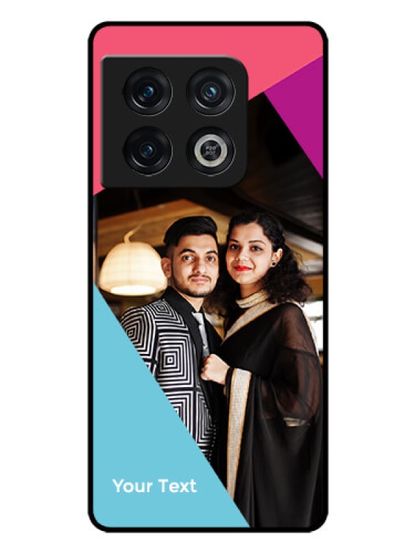 Custom OnePlus 10 Pro 5G Custom Glass Mobile Case - Stacked Triple colour Design