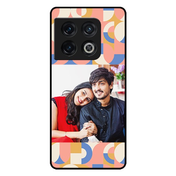 OnePlus 10 Pro 5G Photo Printing on Glass Case - Semi-circle Maze Pattern Design OnePlus 10 Pro 5G Photo Printing on Glass Case - Semi-circle Maze Pattern Design